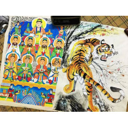 Tranh vẽ tay khổ 50x70